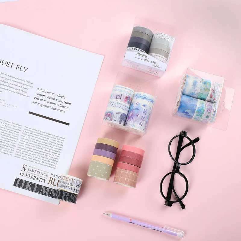 Patterned Washi Masking Tape (7-Piece Kit)