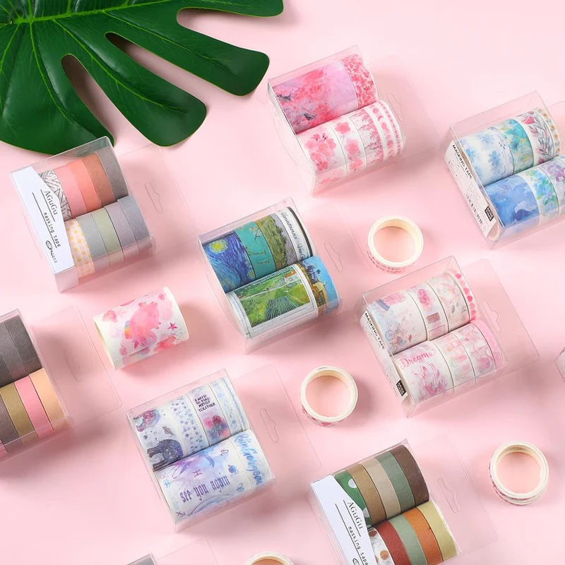 Patterned Washi Masking Tape (7-Piece Kit)