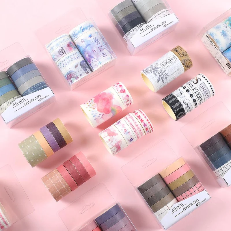 Patterned Washi Masking Tape (7-Piece Kit)