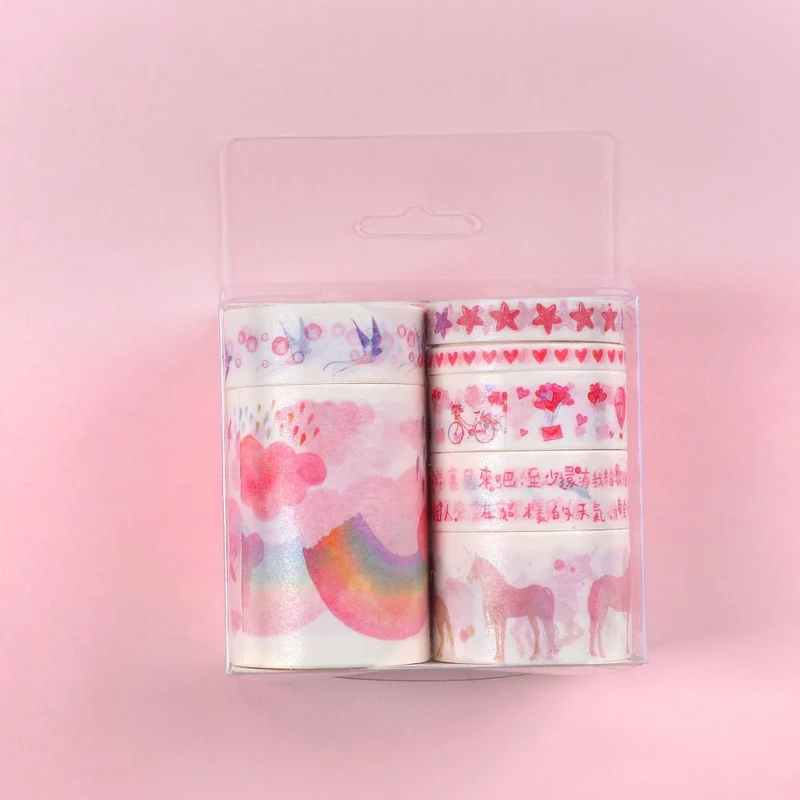 Patterned Washi Masking Tape (7-Piece Kit)