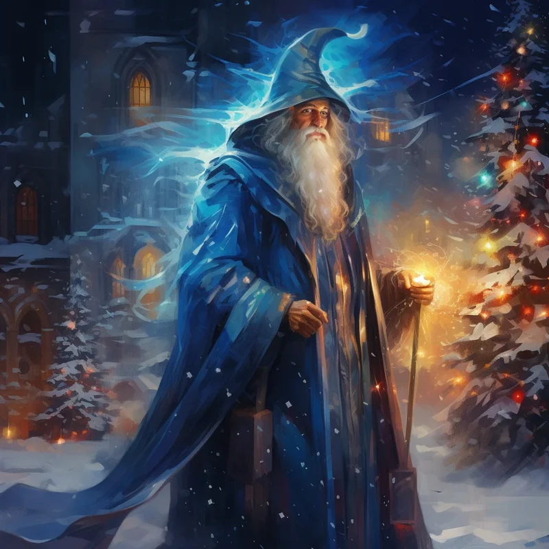 Wizard at Christmas Diamond Art Kit
