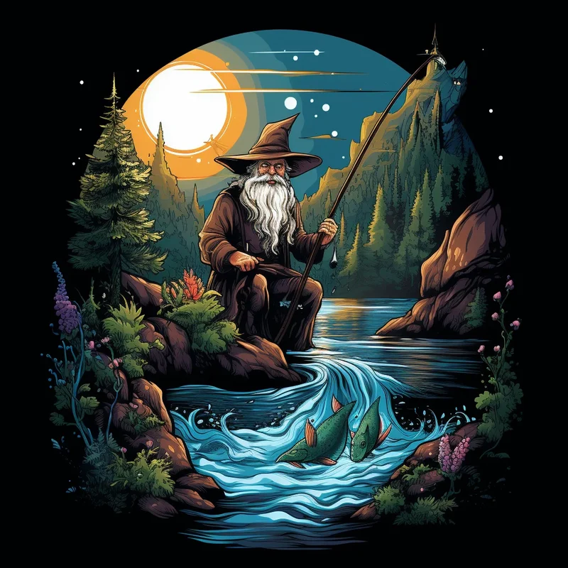 Wizard Fishing Diamond Art Kit