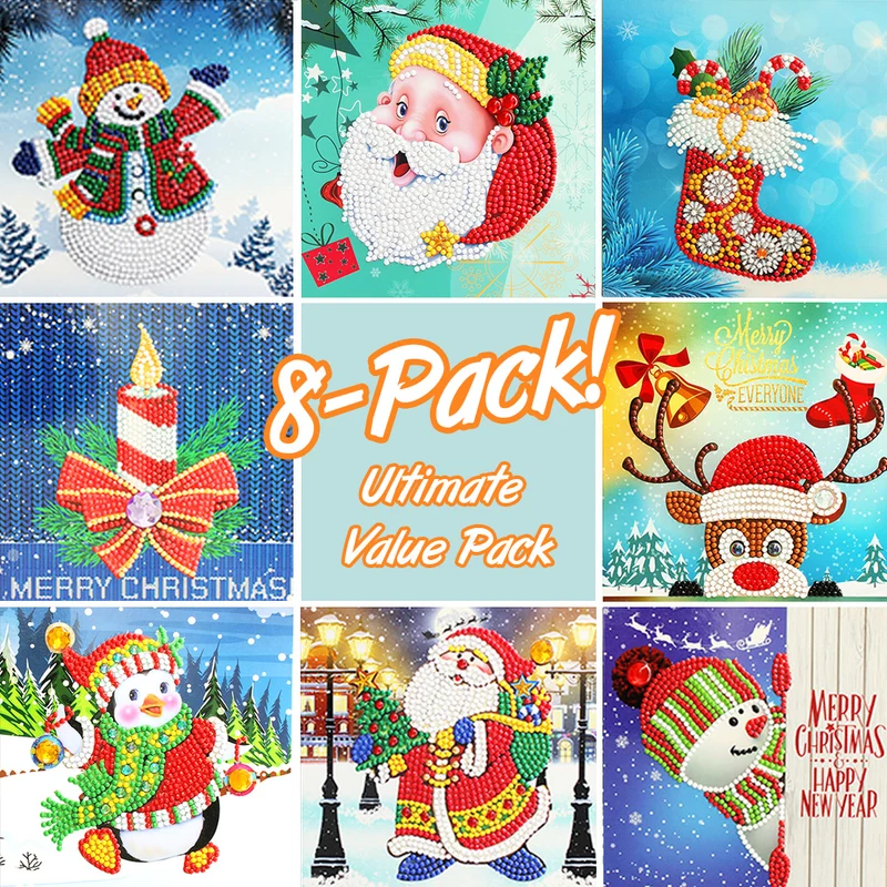 Mega Value Christmas Cards 4 - 8x Pack