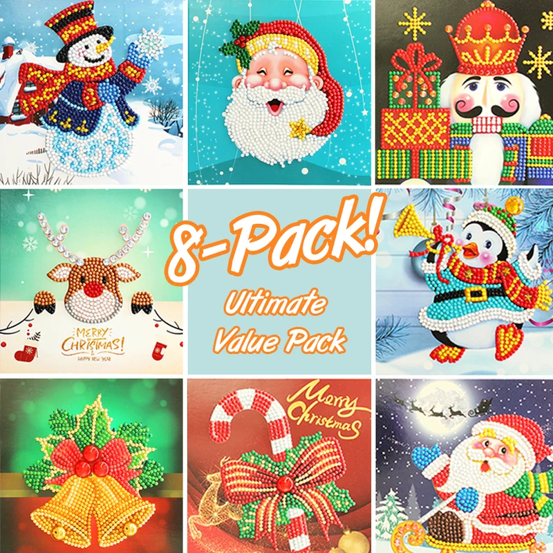 Mega Value Christmas Cards 2 - 8x Pack