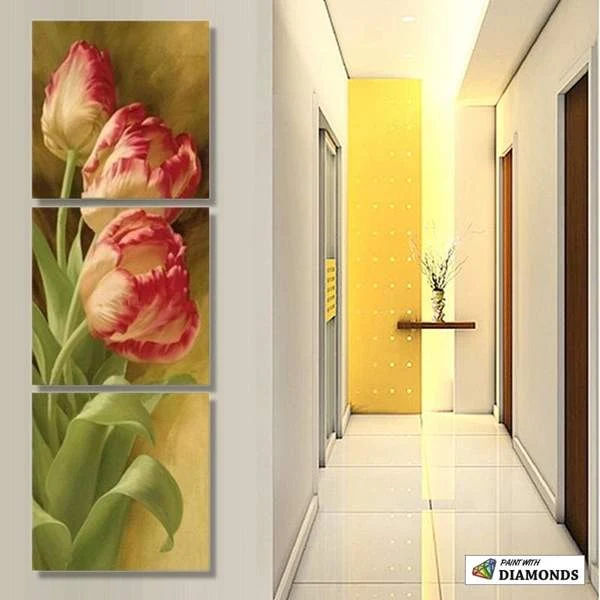 Gorgeous Flower - 3 Panels