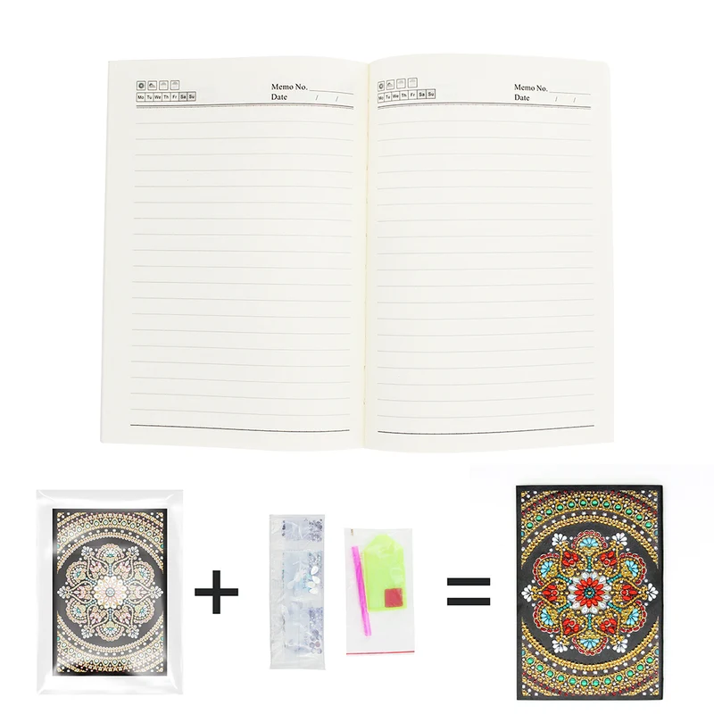 Red Floral Mandala Diamond Painting Journal
