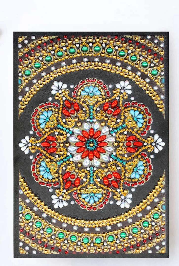 Red Floral Mandala Diamond Painting Journal