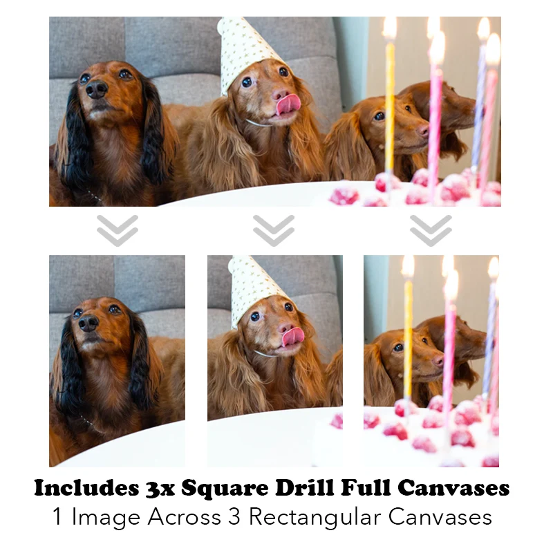 Custom Diamond Painting Kit - 3 Panels 2:3 (Full Drill)