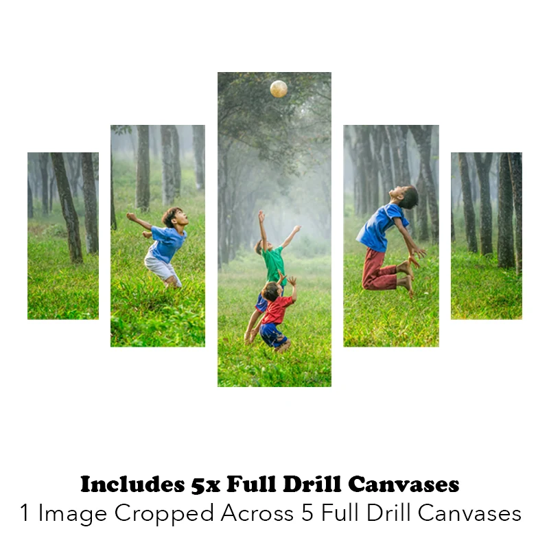 Custom Diamond Painting Kit - 5 Panels (Full Drill)