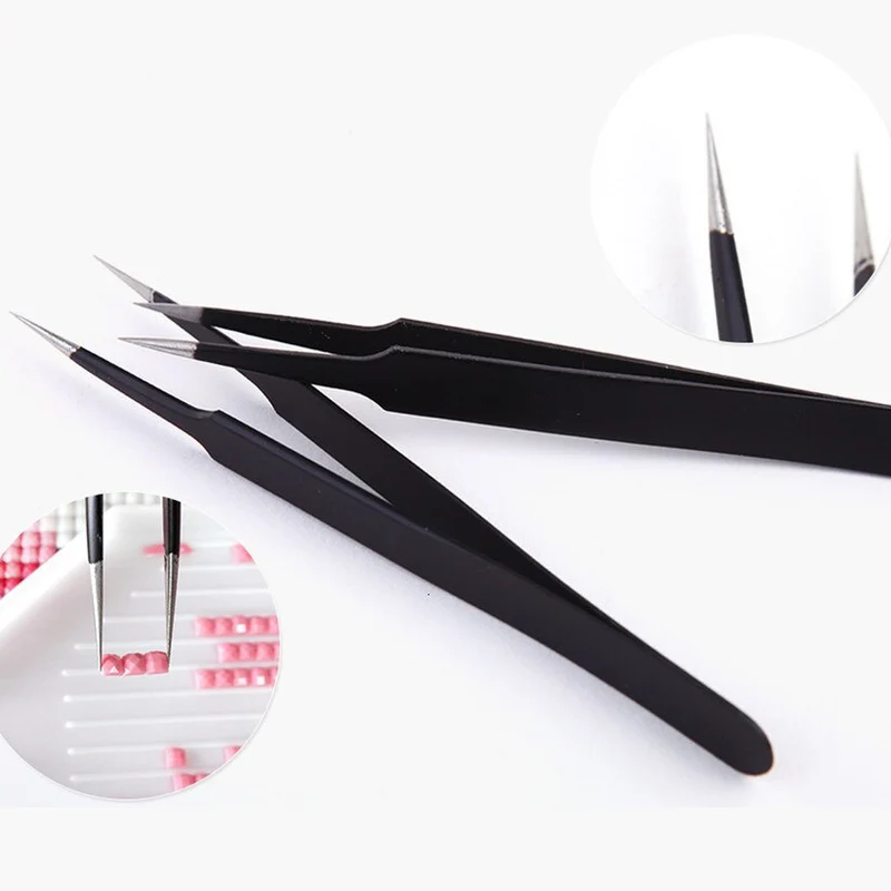 Premium Stainless Steel Straight Tweezers
