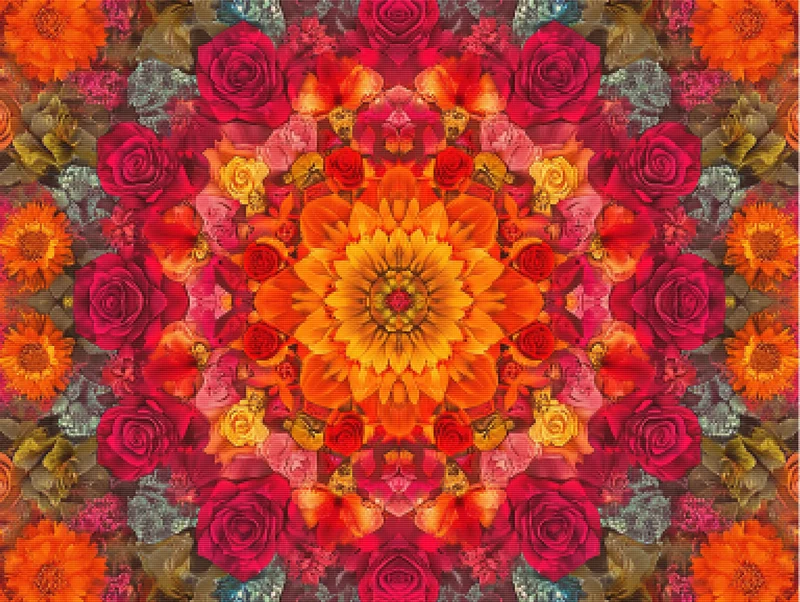 Roses, Lilies, and Marigolds